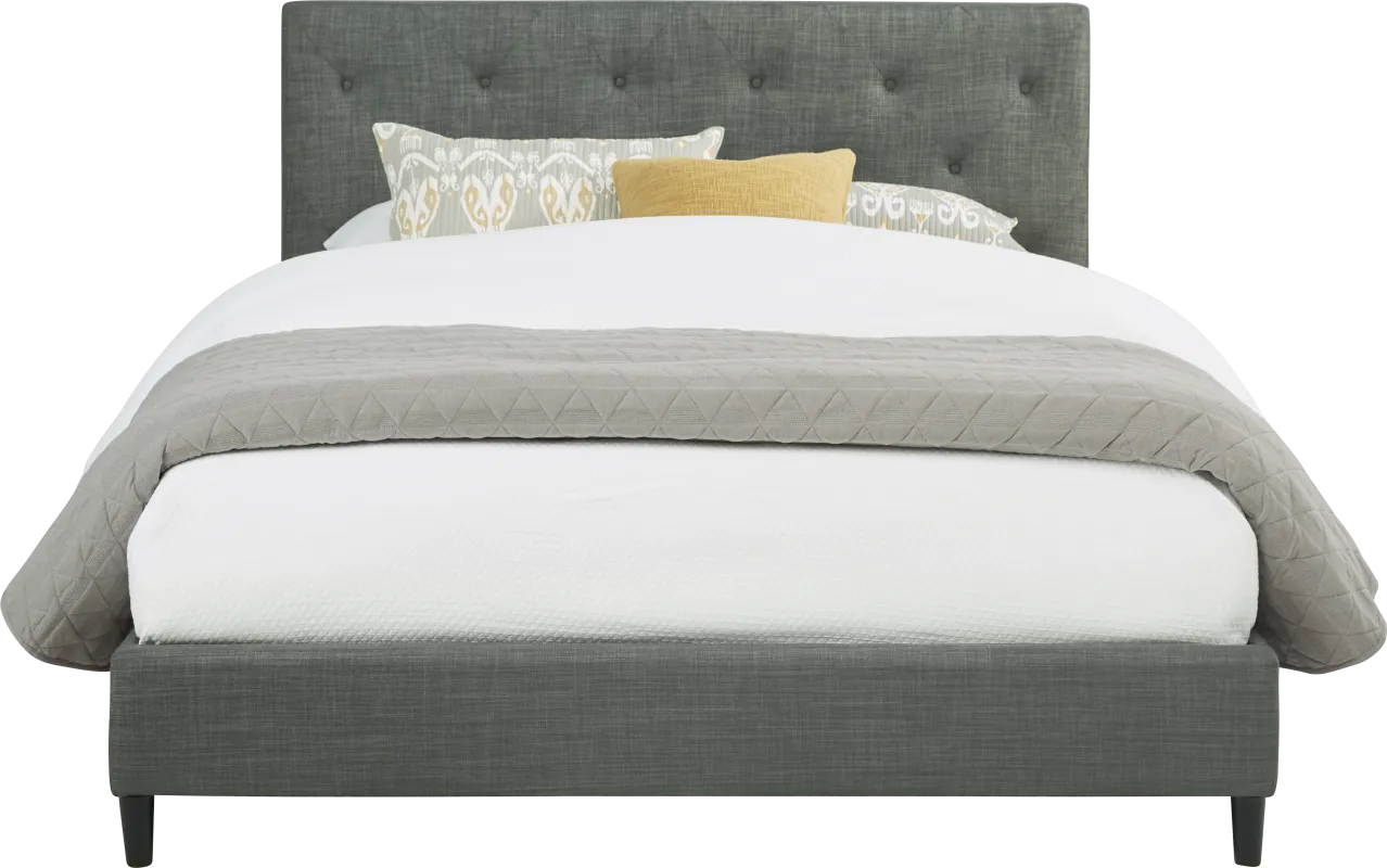 Kaylan Gray 3 Pc Queen Upholstered Bed