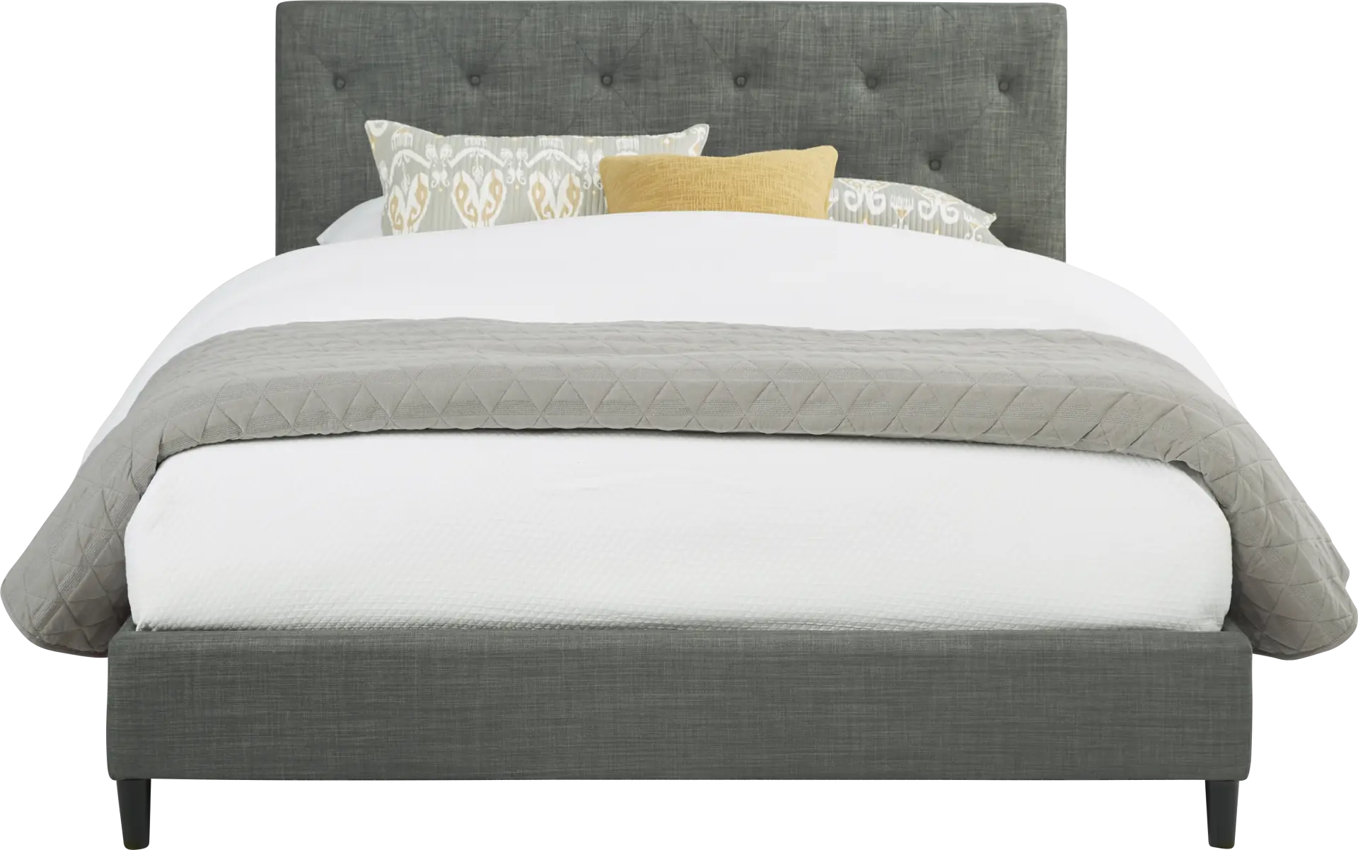 Kaylan Gray 3 Pc Queen Upholstered Bed