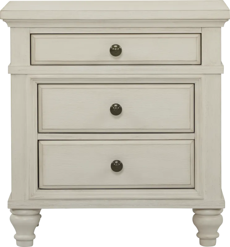 Lake Town Off-White Nightstand