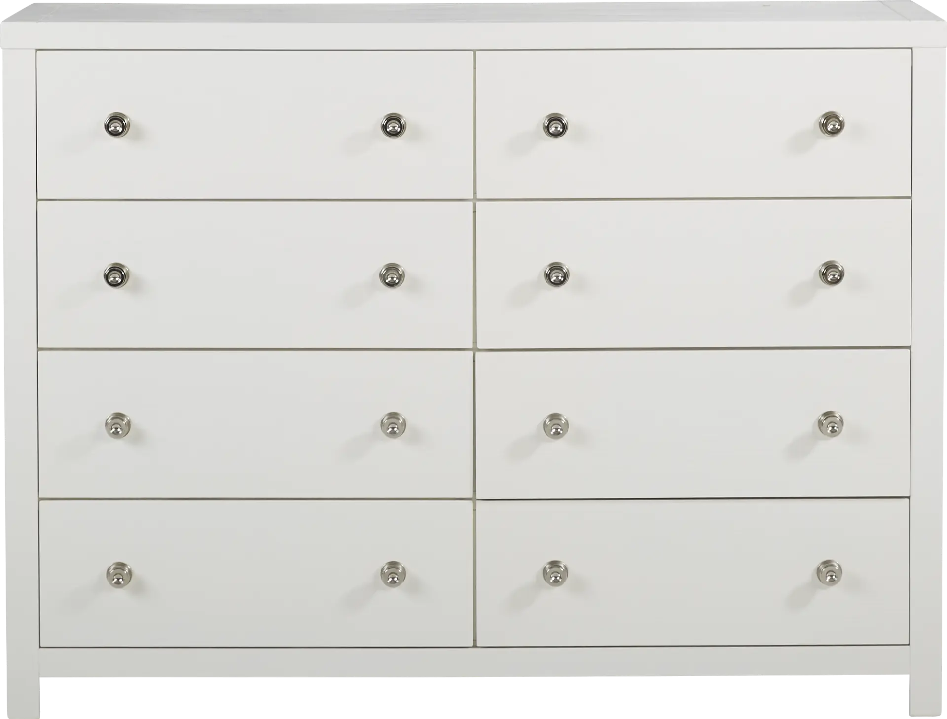 White Dresser: 6,8,9 Drawer Double Dressers