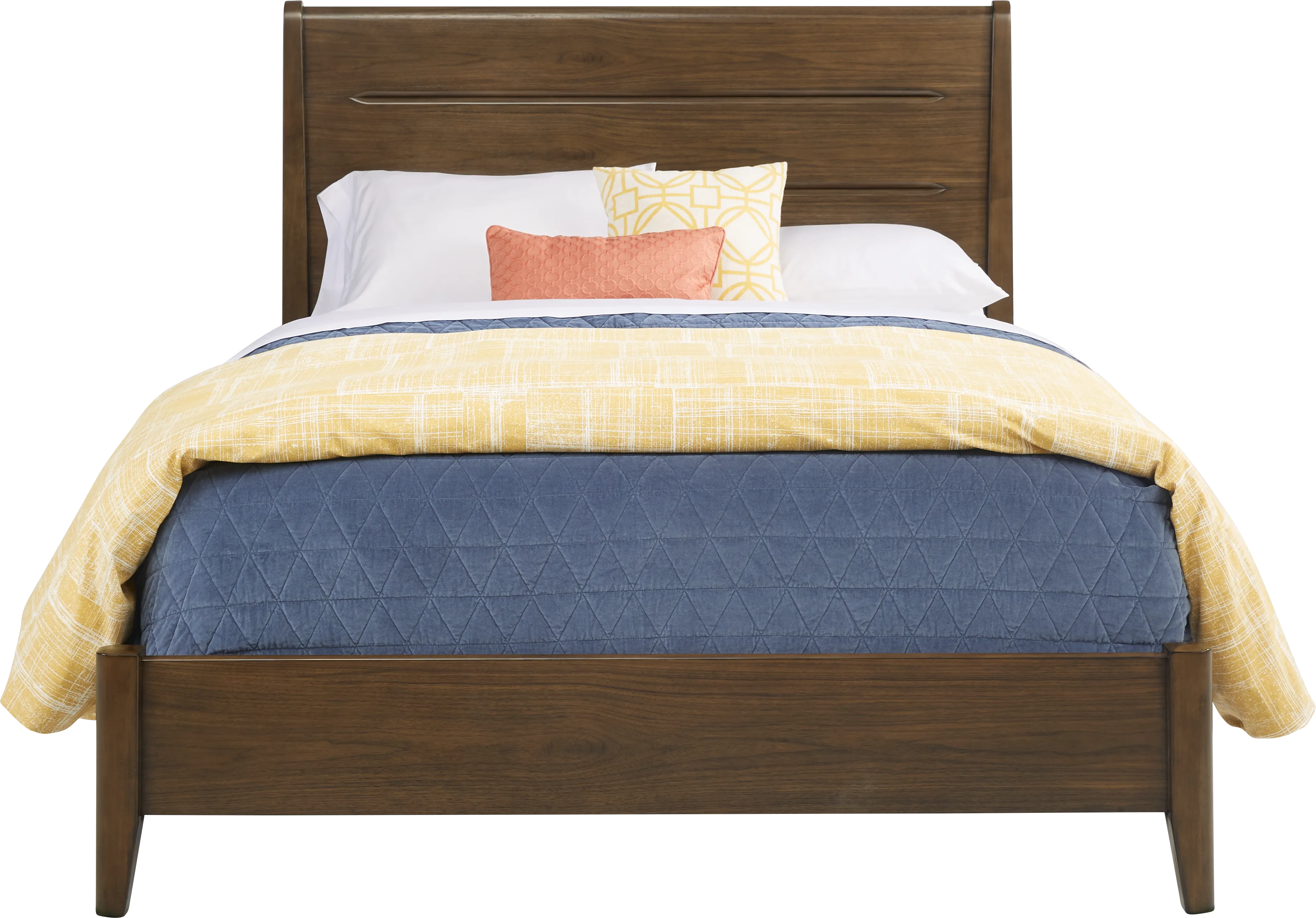 Devon Loft Walnut Finish 7 Pc Queen Panel Bedroom - Thumbnail - Image 2