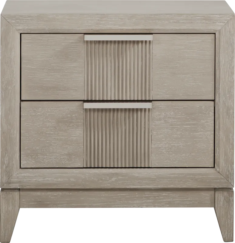 Bellante Gray Two Drawer Nightstand