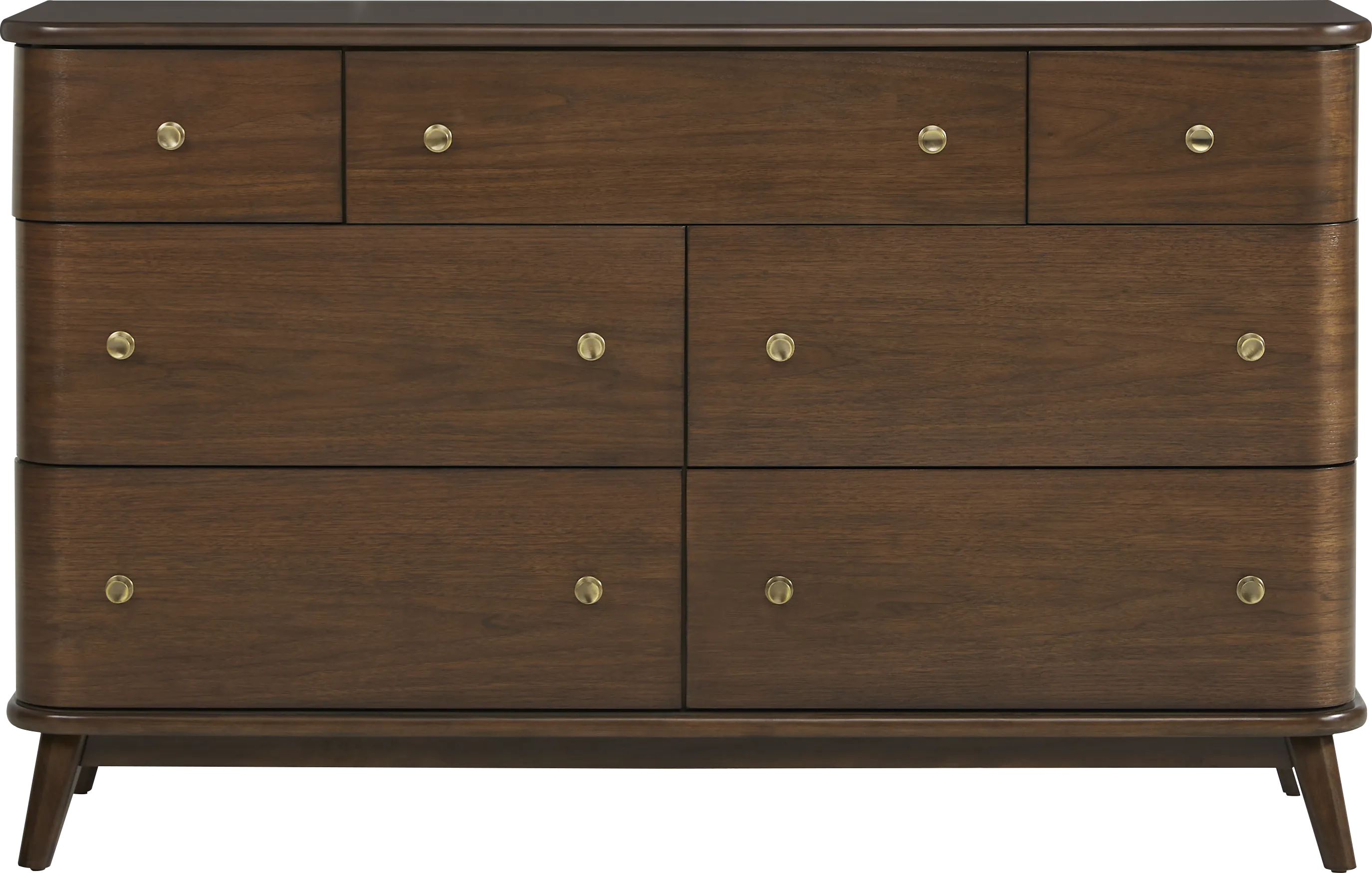 Devon Loft Walnut 5 Pc Bedroom with Nanton Park Red Queen Upholstered Bed - Thumbnail - Image 4