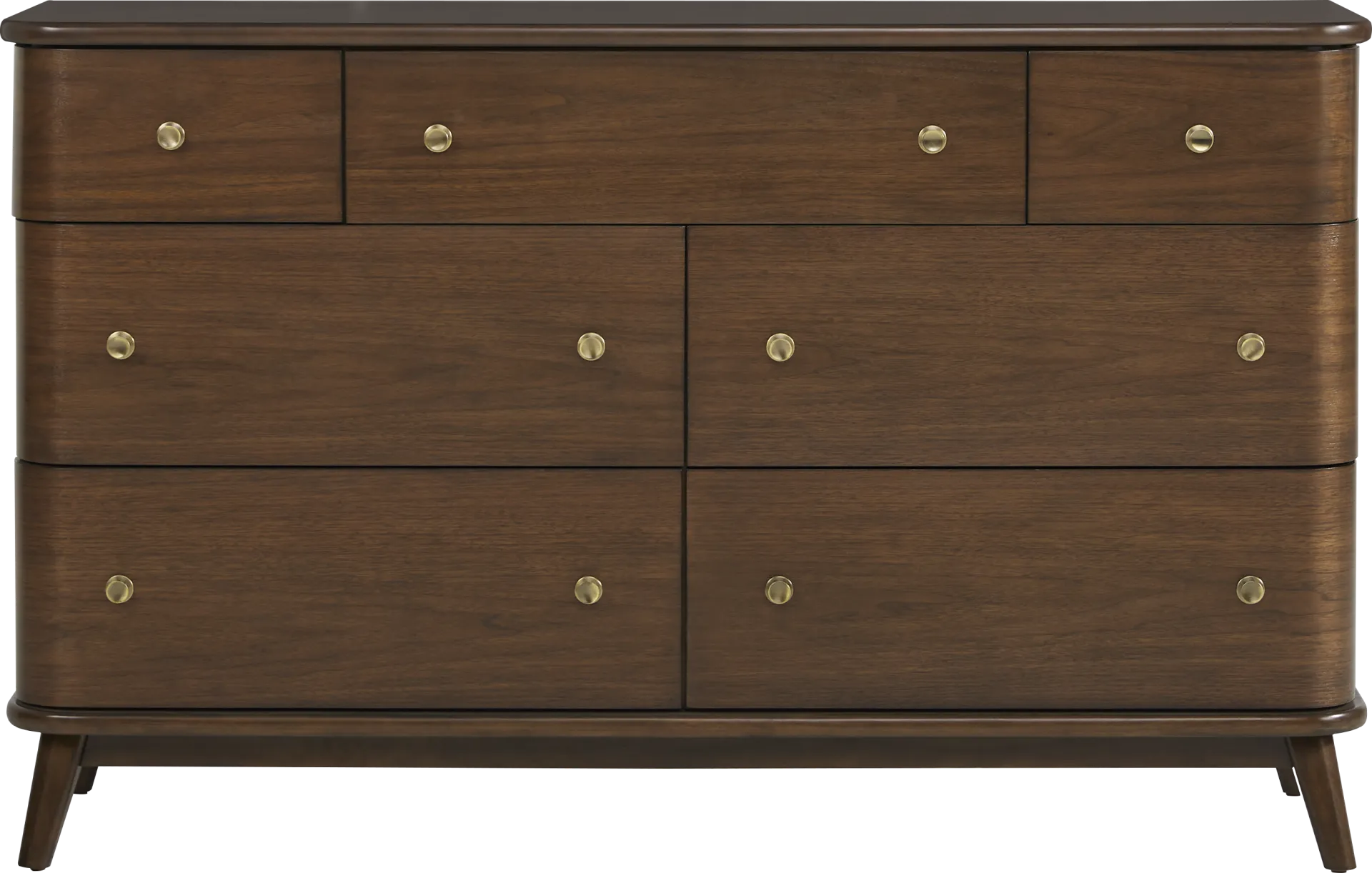 Devon Loft Walnut 5 Pc Bedroom with Nanton Park Red Queen Upholstered Bed - Image 4