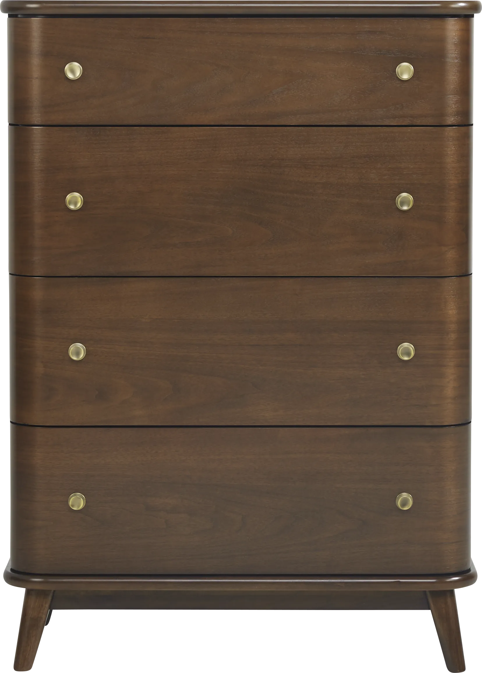 Devon Loft Walnut Finish 5 Pc Bedroom with Nanton Park Red Queen Upholstered Bed - Image 3