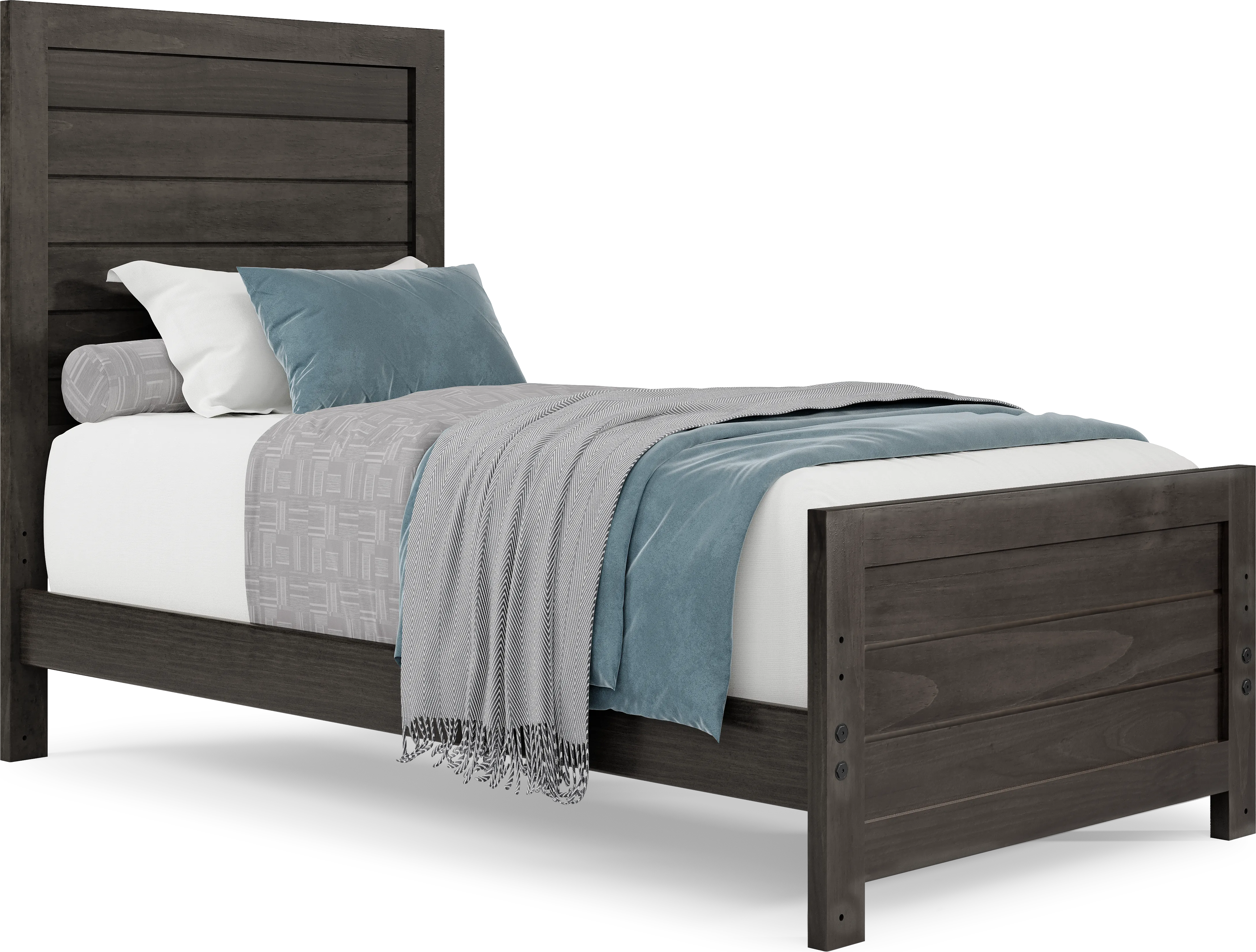 Kids Creekside 2.0 Charcoal Twin Panel Bed - Thumbnail - Image 1