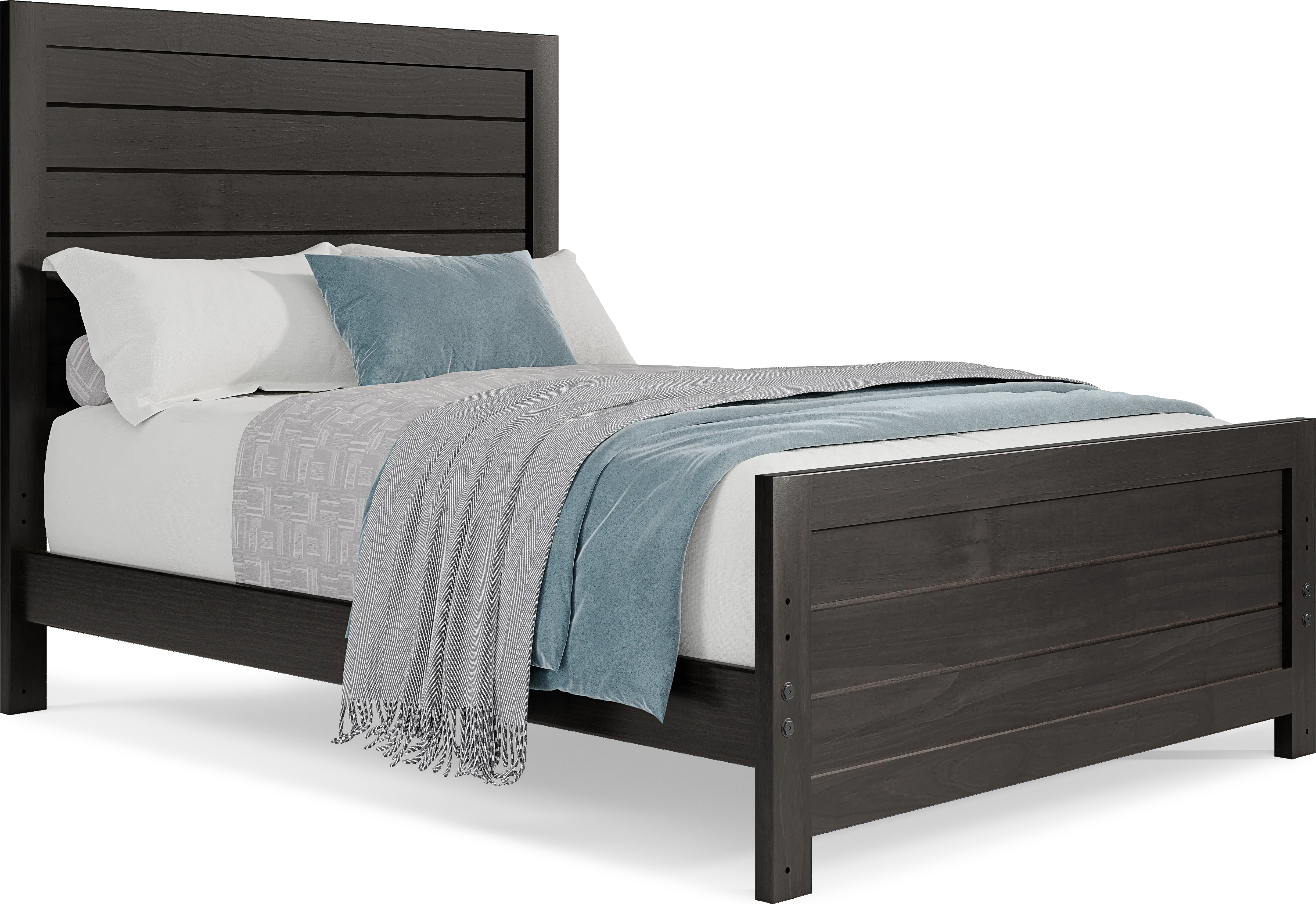 Kids Creekside 2.0 Charcoal Full Panel Bed - Thumbnail - Image 1