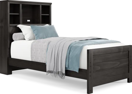 Kids Creekside 2.0 Charcoal Twin Bookcase Bed