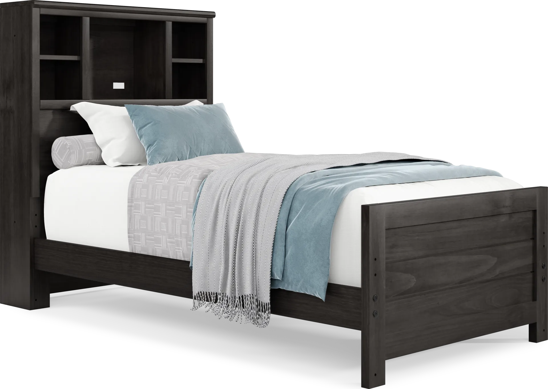 Kids Creekside 2.0 Charcoal Twin Bookcase Bed - Image 1