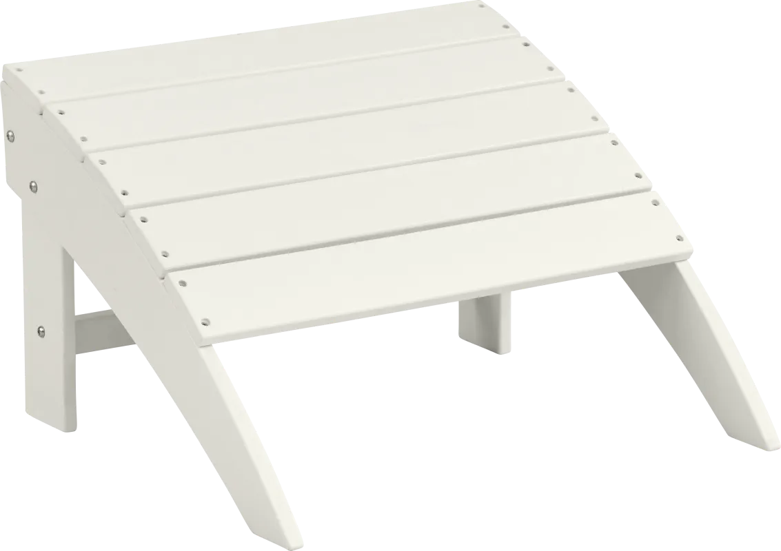 Addy White Outdoor Footrest