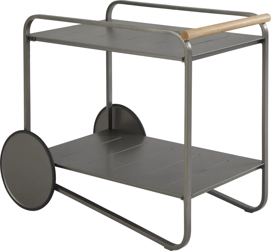 Ocean Tide Gray Outdoor Bar Cart