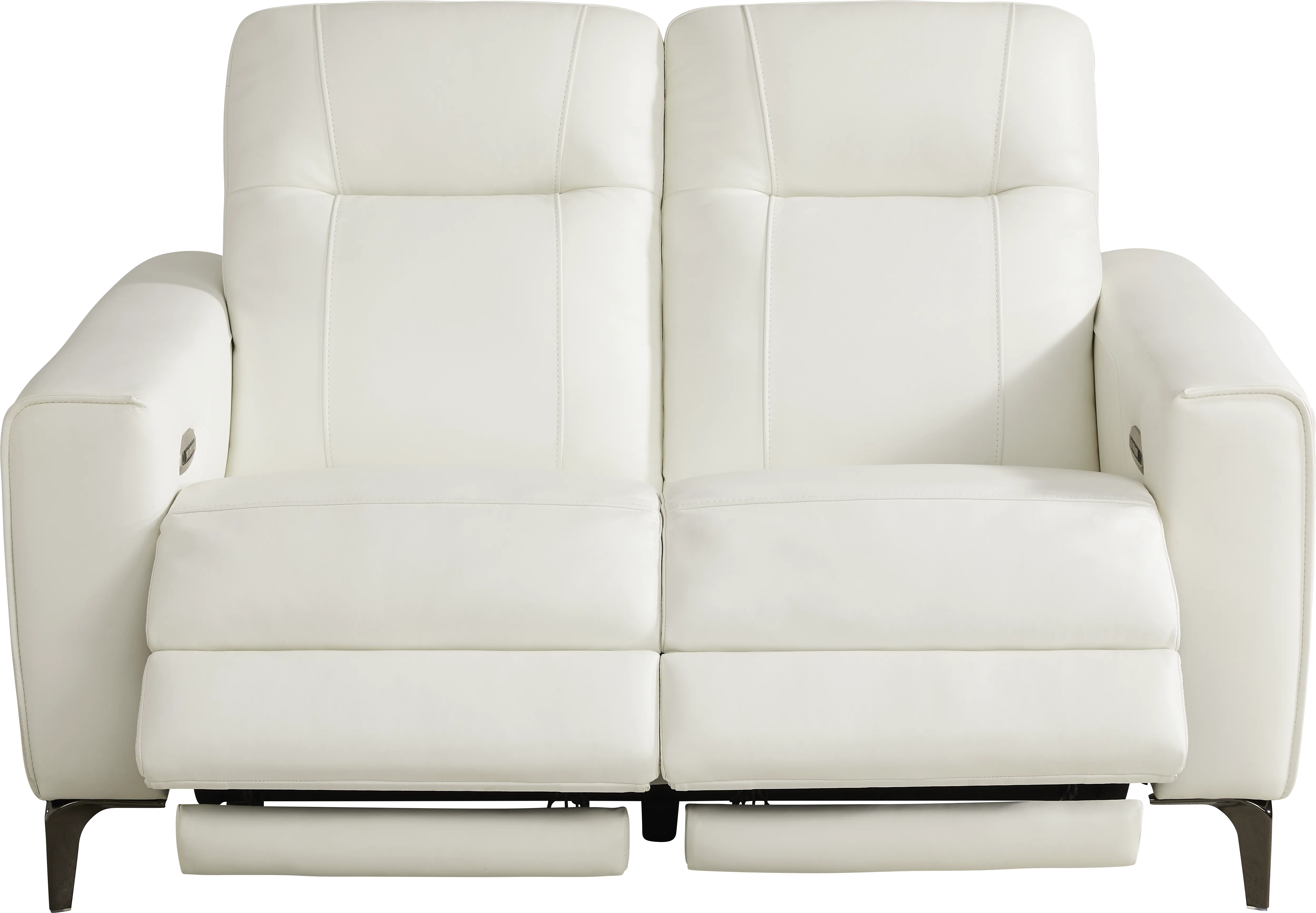 Parkside Heights White Leather 3 Pc Dual Power Reclining Living Room - Thumbnail - Image 7