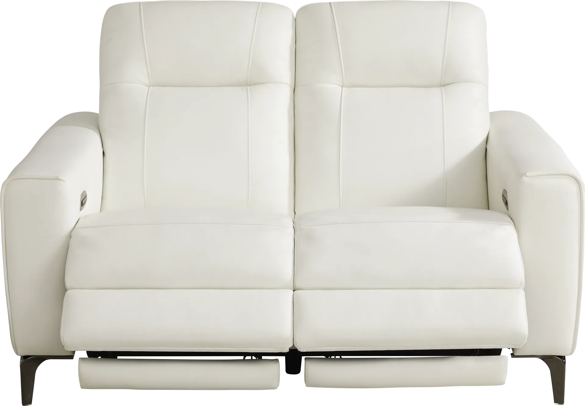 Parkside Heights White Leather 3 Pc Dual Power Reclining Living Room - Image 7