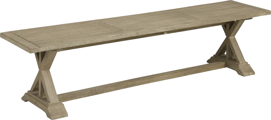 Siesta Key Light Wood Outdoor Dining Bench