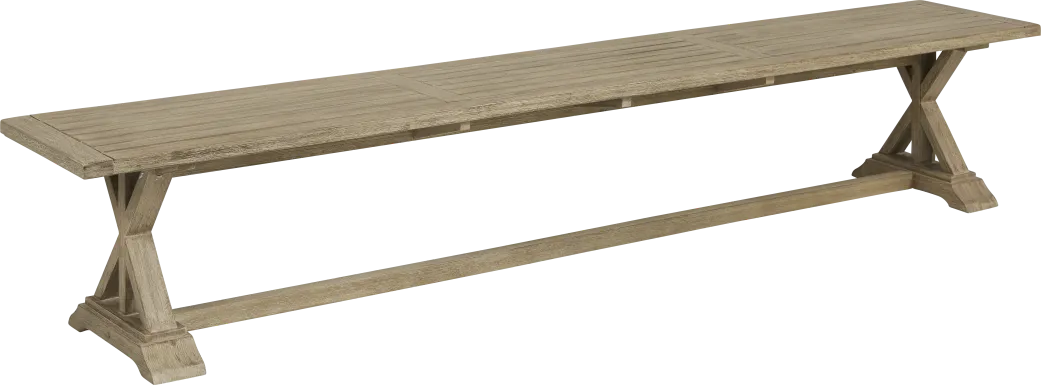 Siesta Key Light Wood 102 in. Outdoor Dining Bench