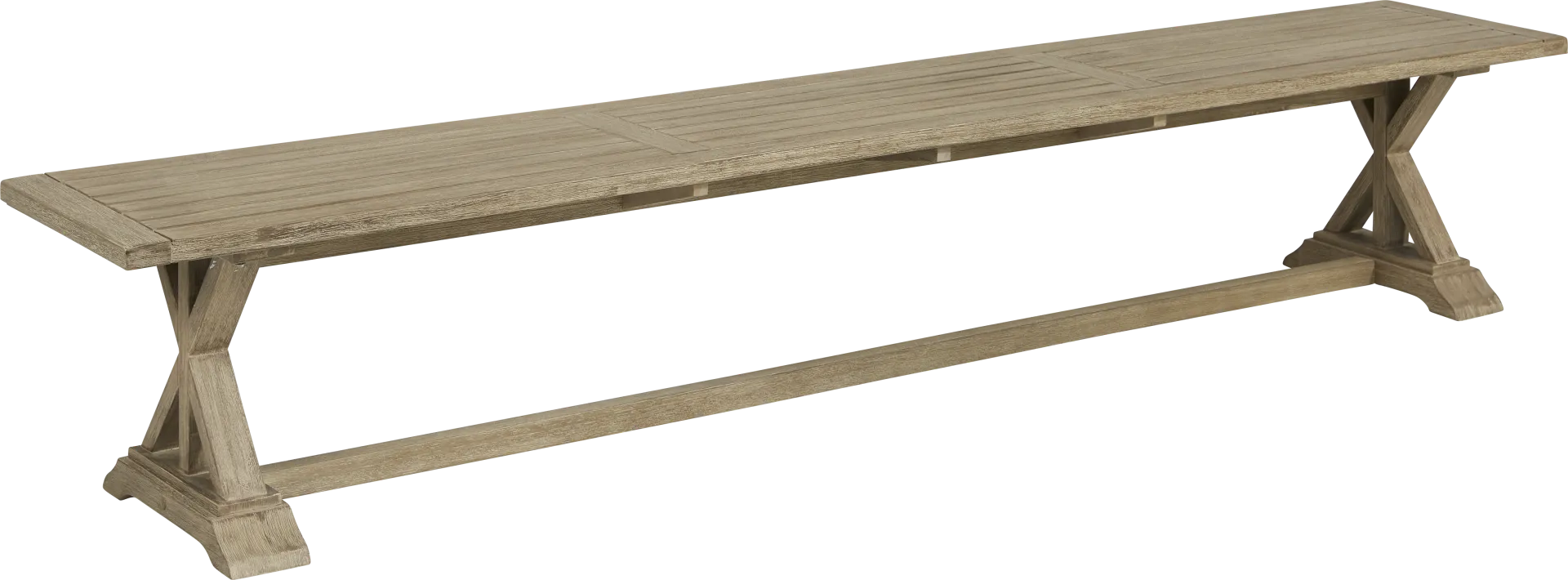 Siesta Key Light Wood 102 in. Outdoor Dining Bench