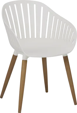 Nassau White Outdoor Side Chair