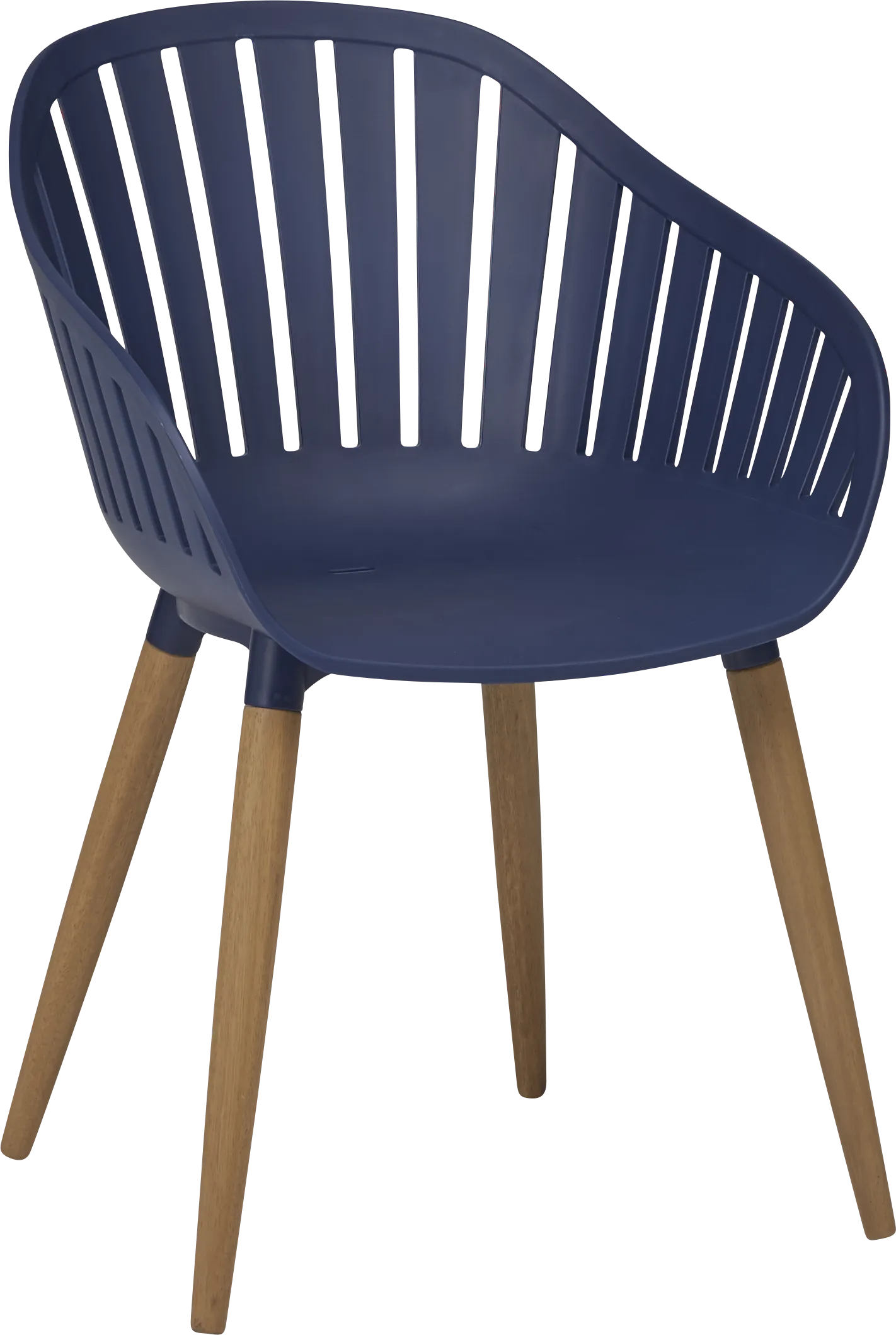 Nassau 5 Pc Rectangle Outdoor Dining Set with Blue Chairs - Thumbnail - Image 3