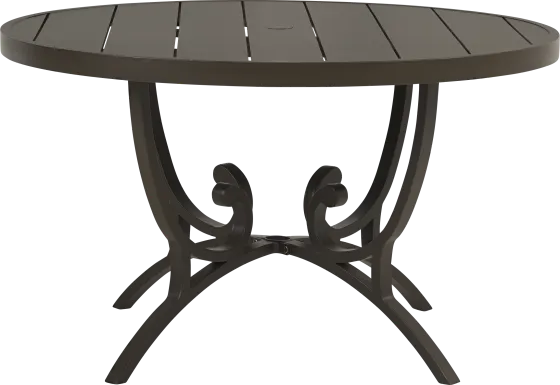 Lake Breeze Aged Bronze 48 in. Round Outdoor Dining Table