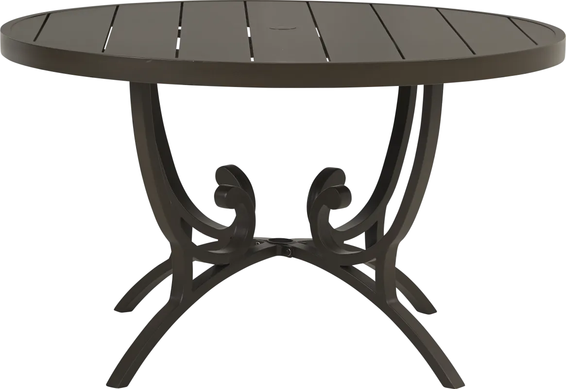 Lake Breeze Aged Bronze 48 in. Round Outdoor Dining Table