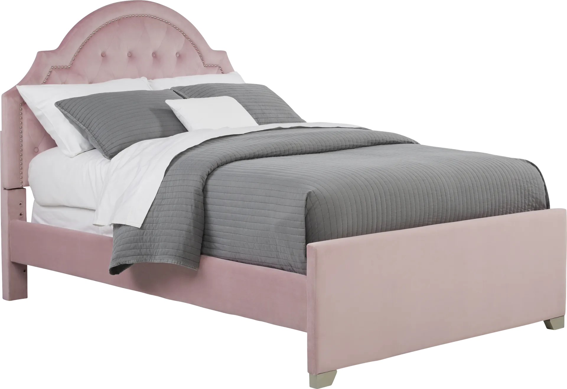 Kids Braelynn Pink Full Upholstered Bed - Image 1
