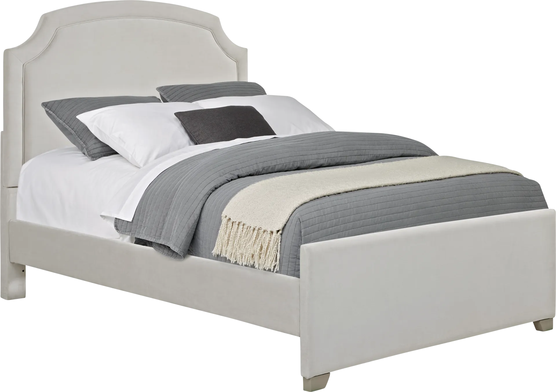 Kids Dakotah Gray Twin Upholstered Bed - Image 2