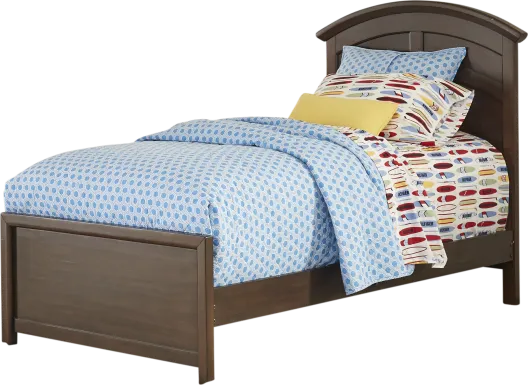 Kids Santa Cruz Brown Cherry Twin Panel Bed