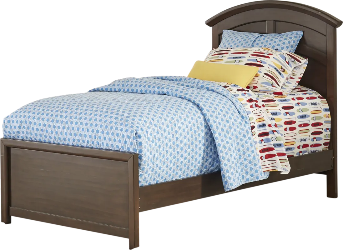 Kids Santa Cruz Brown Cherry Twin Panel Bed