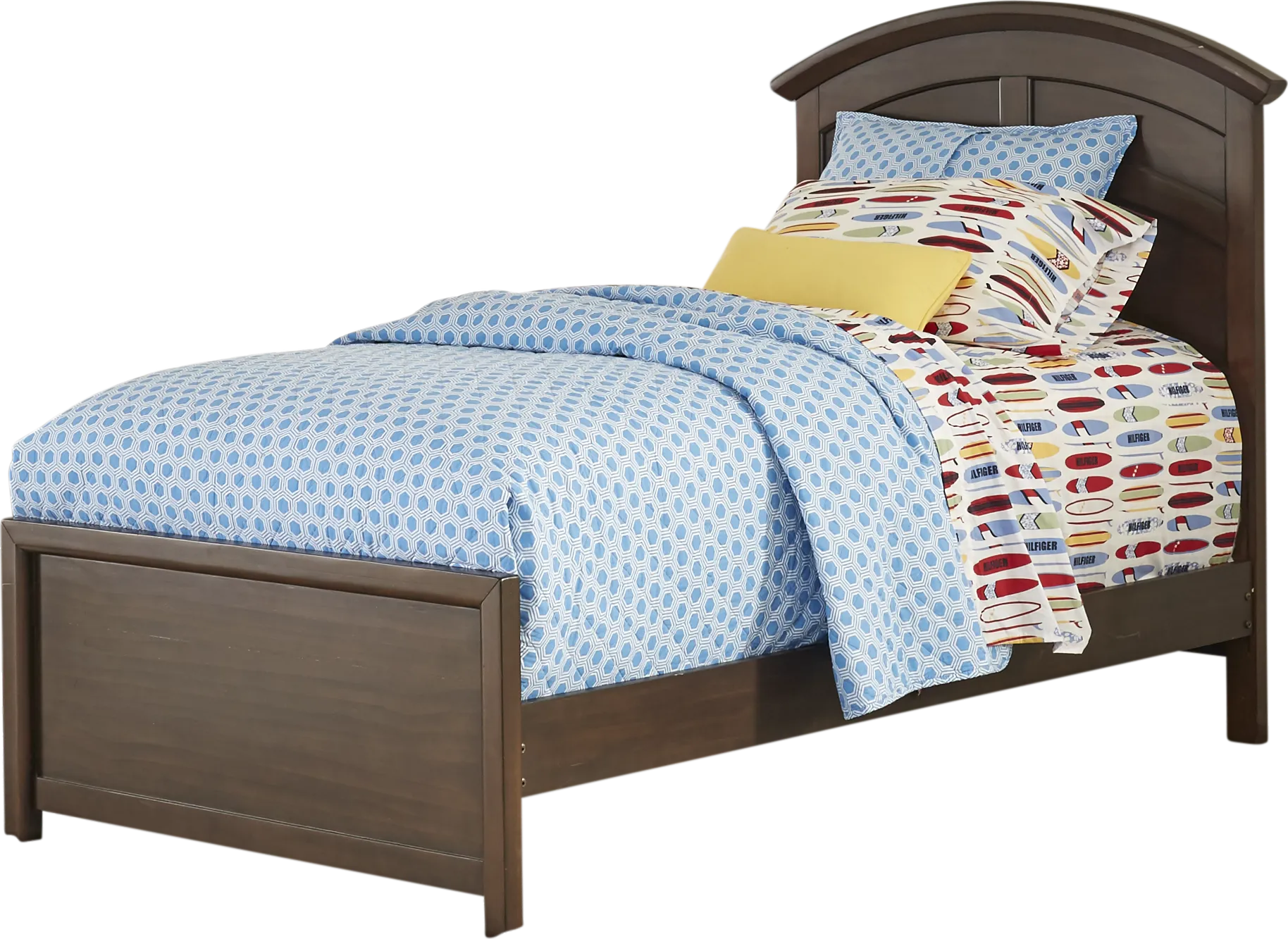 Kids Santa Cruz Brown Cherry Twin Panel Bed - Image 1