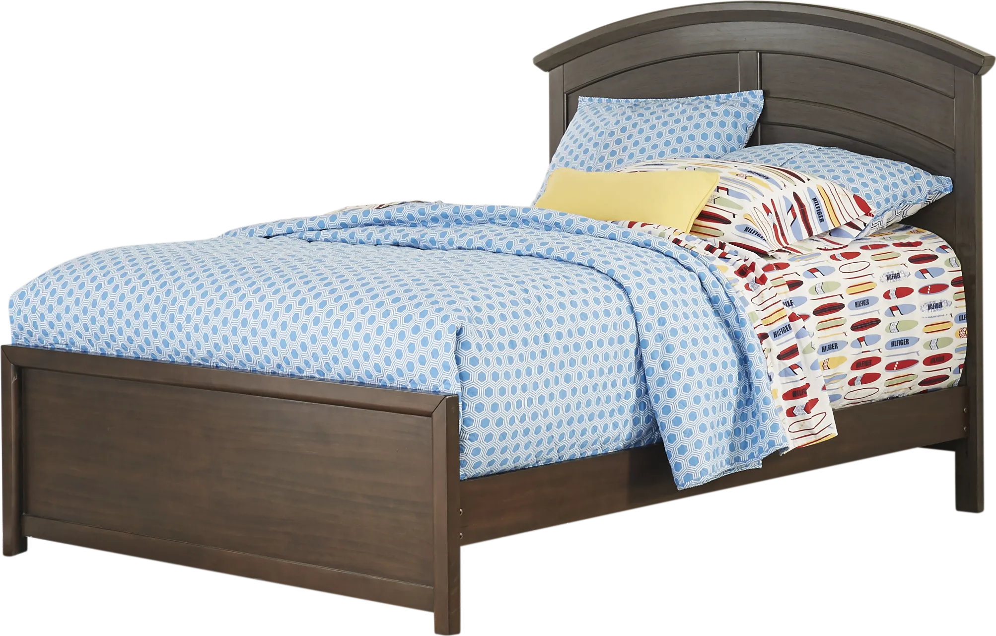 Kids Santa Cruz Brown Cherry Full Panel Bed - Thumbnail - Image 1