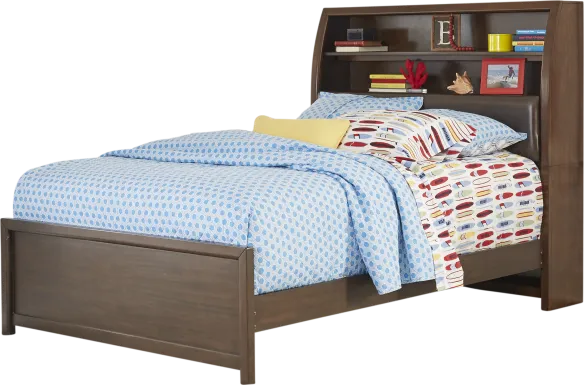 Kids Santa Cruz Brown Cherry Full Bookcase Bed