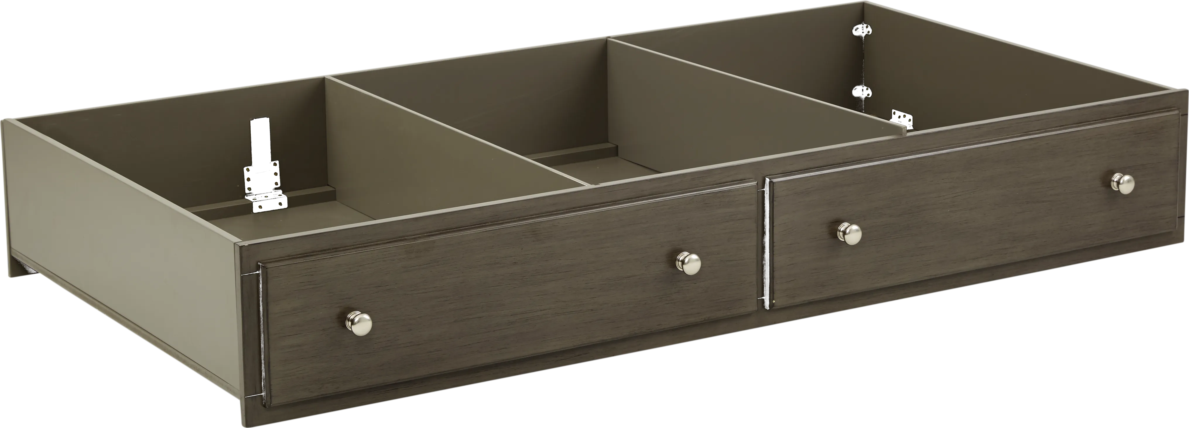 Kids Santa Cruz Gray Twin Storage Trundle - Thumbnail - Image 1