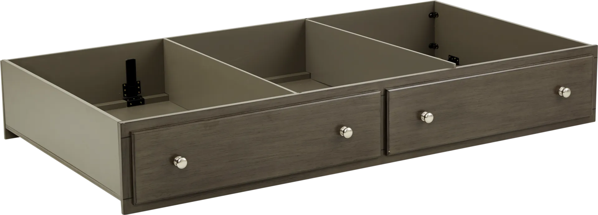 Kids Santa Cruz Gray Twin Storage Trundle - Image 1