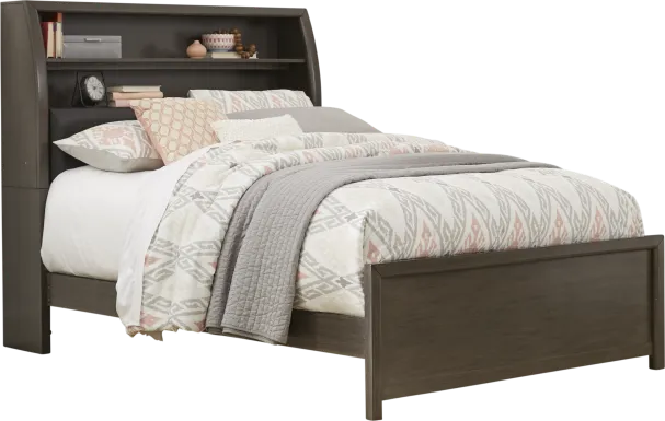 Kids Santa Cruz Gray Full Bookcase Bed