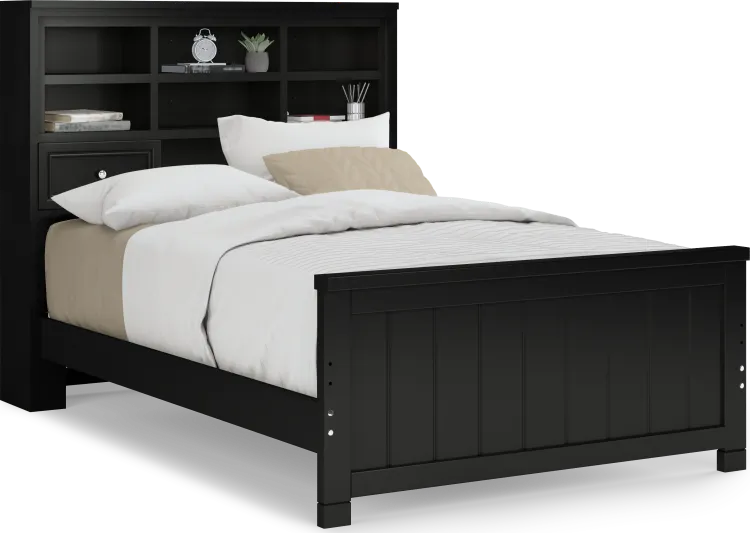 3 pc full bookcase bed