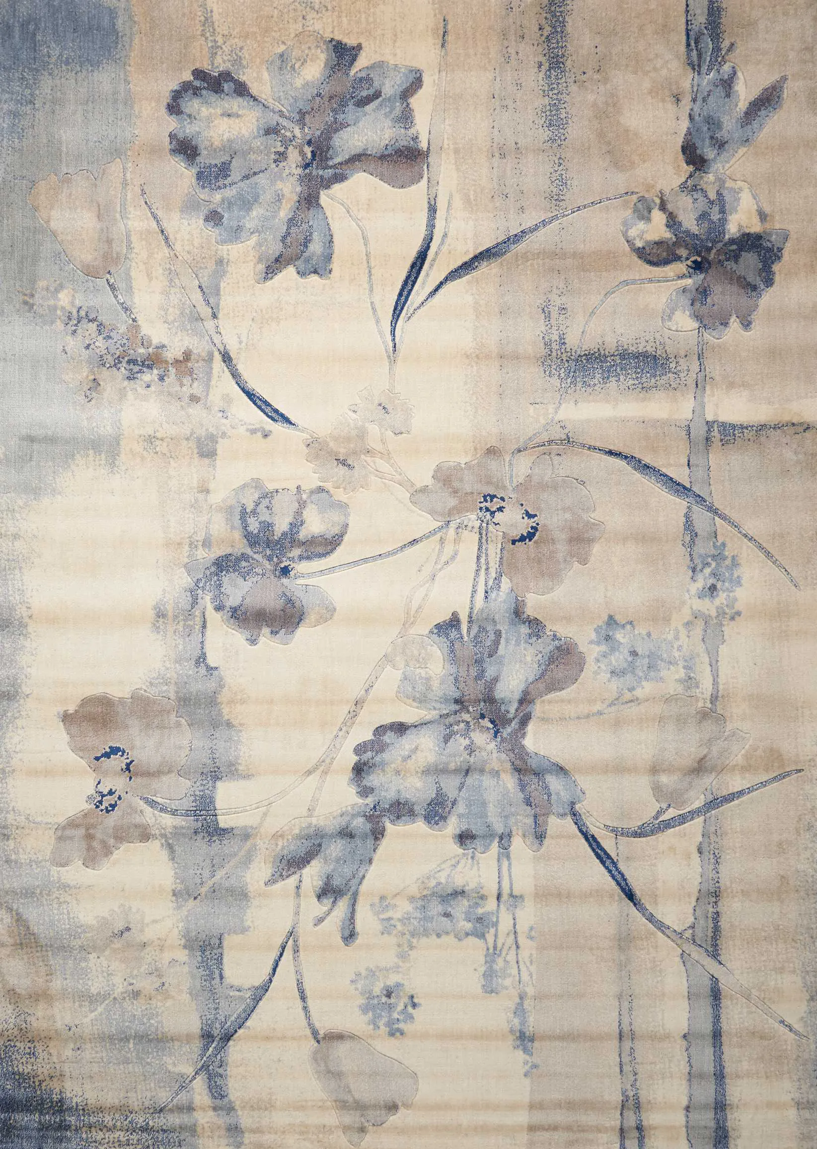 Floral Dreams Blue 8' x 10' Rug