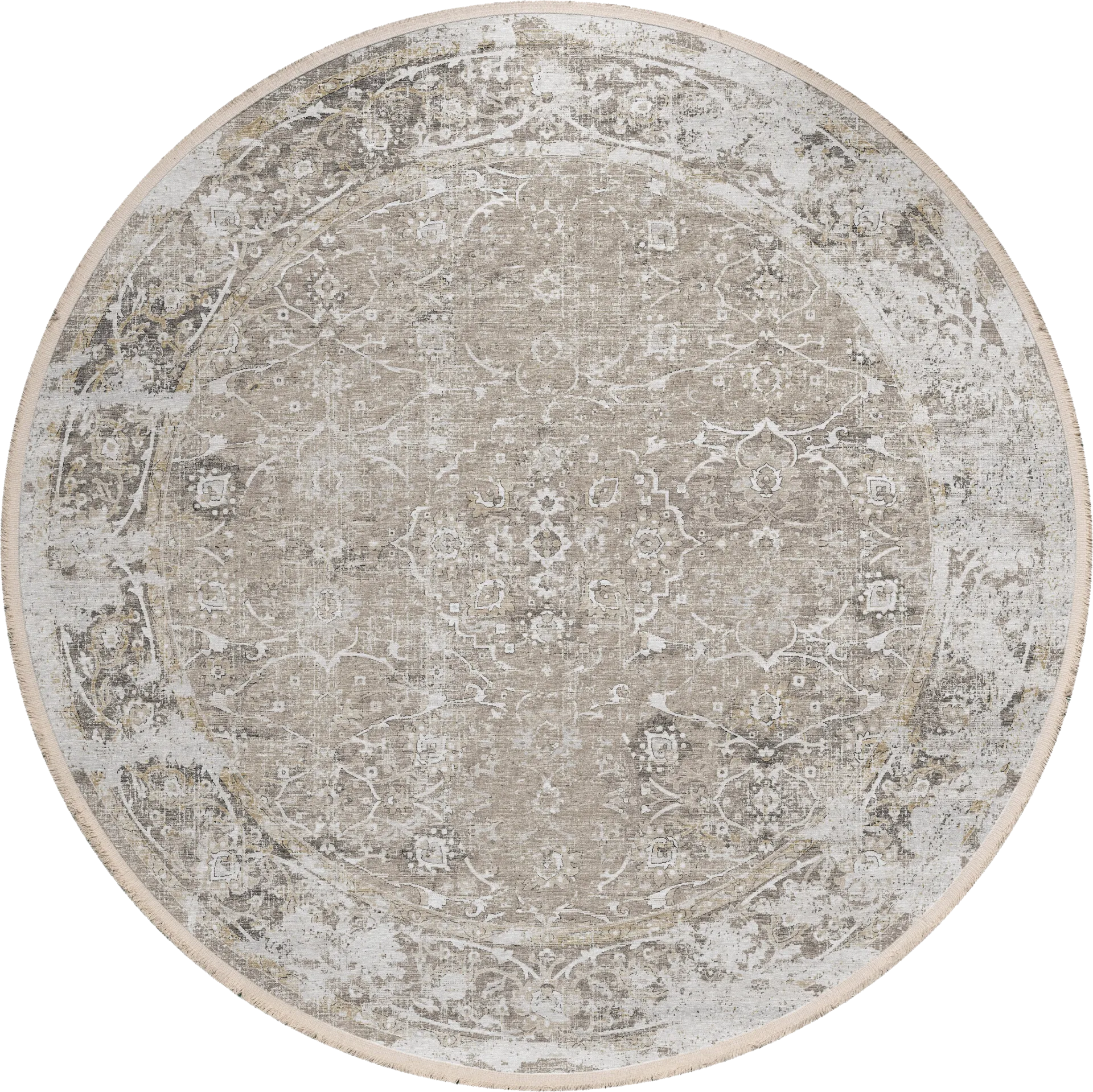 Izabelle Beige 8' Round Rug - Image 1