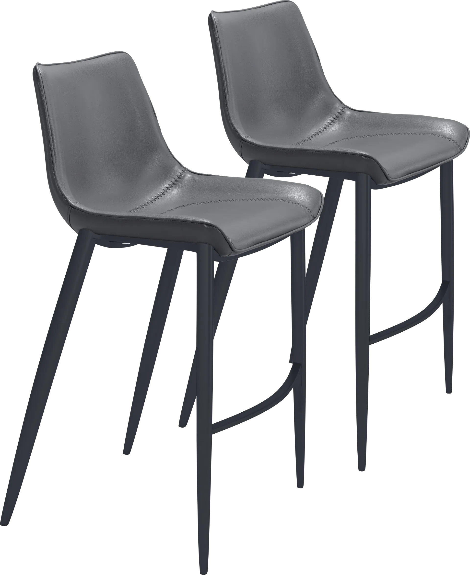 Chaleedony Gray Bar Height Stool, Set of 2 - Image 1