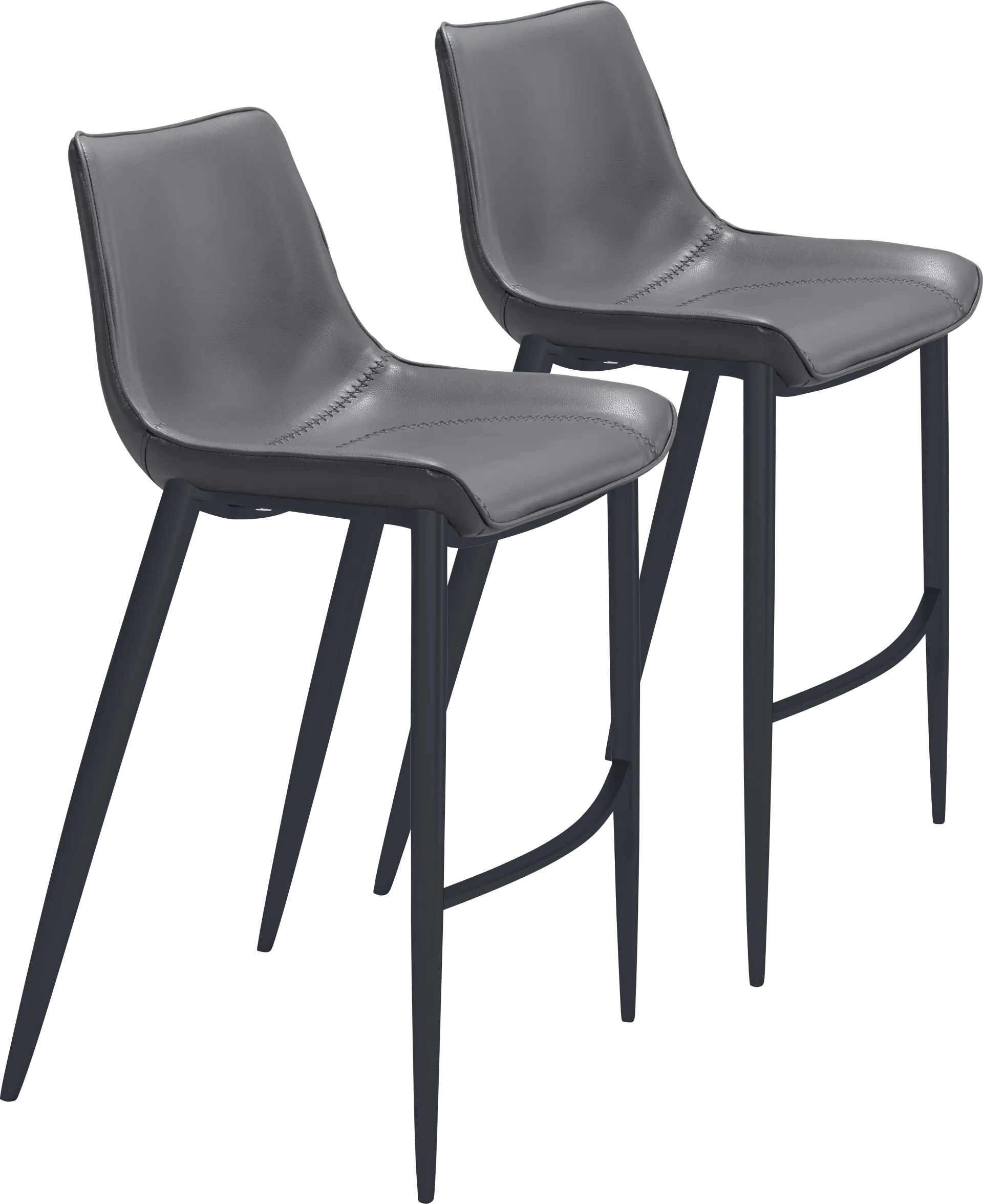 Chaleedony Gray Bar Height Stool, Set of 2