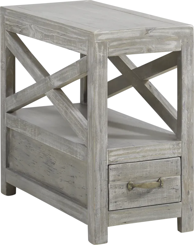 Savenay Gray Chairside Table