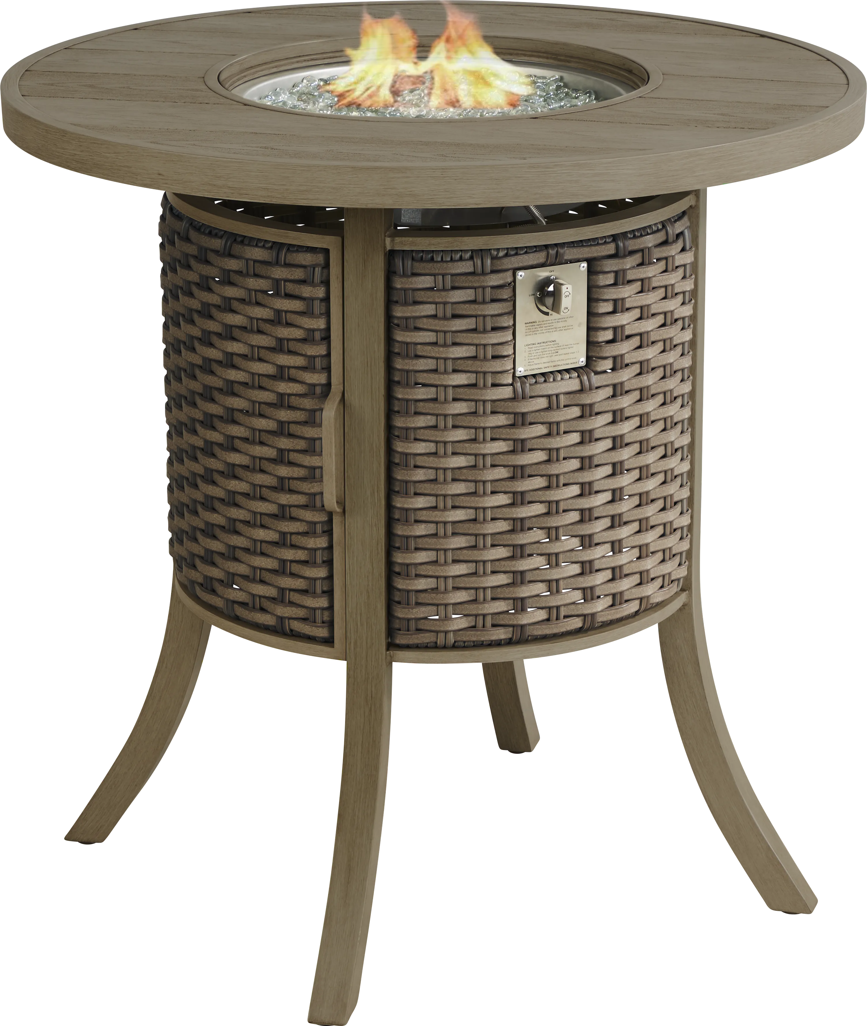 Siesta Key Gray 5 Pc Outdoor Fire Bar Chat Set - Thumbnail - Image 2