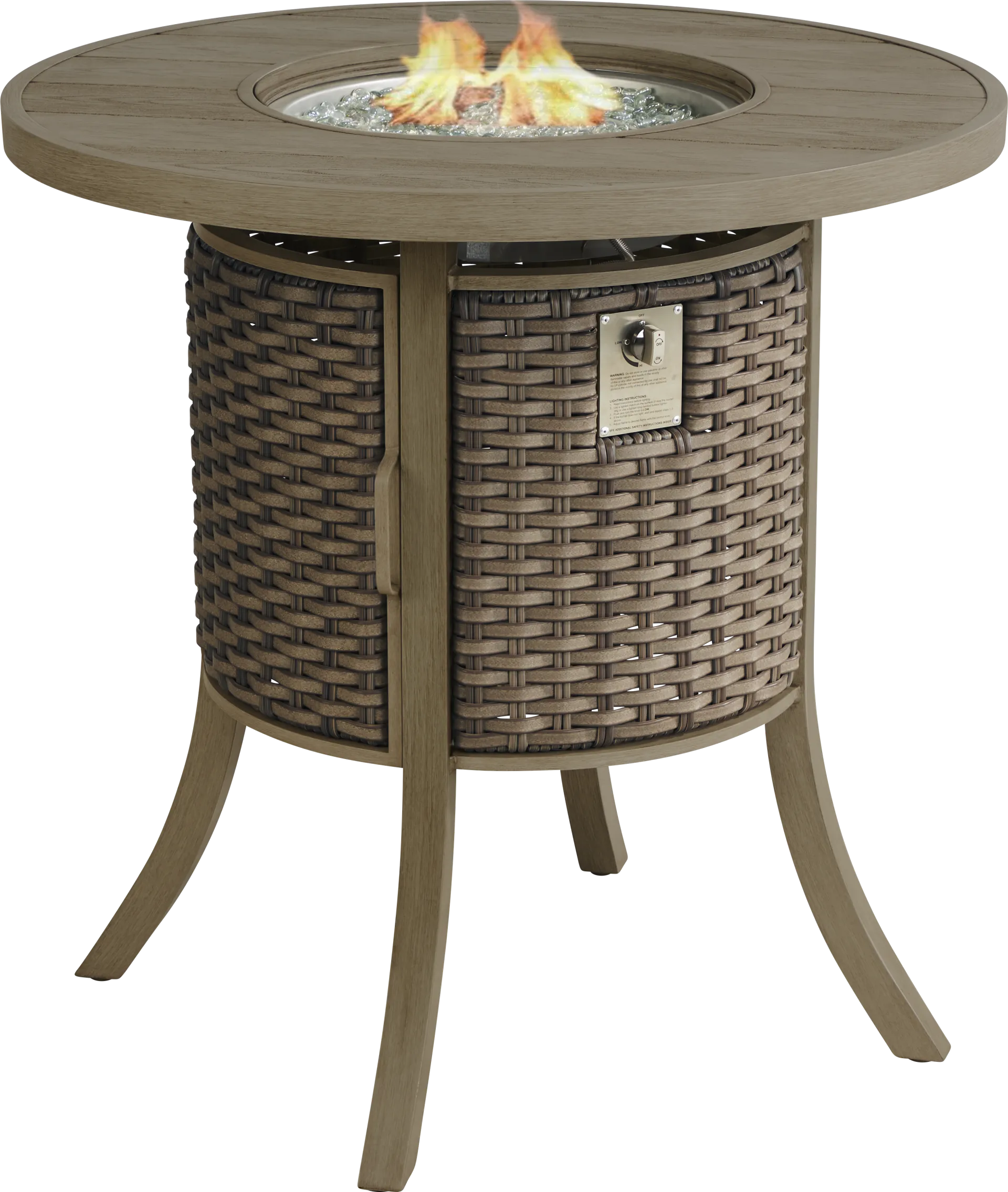 Siesta Key Gray Outdoor Fire Bar Table - Image 1