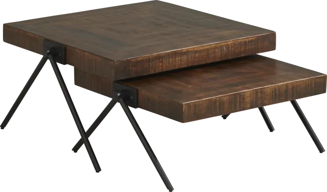 Banning Tobacco Nesting Cocktail Table Set