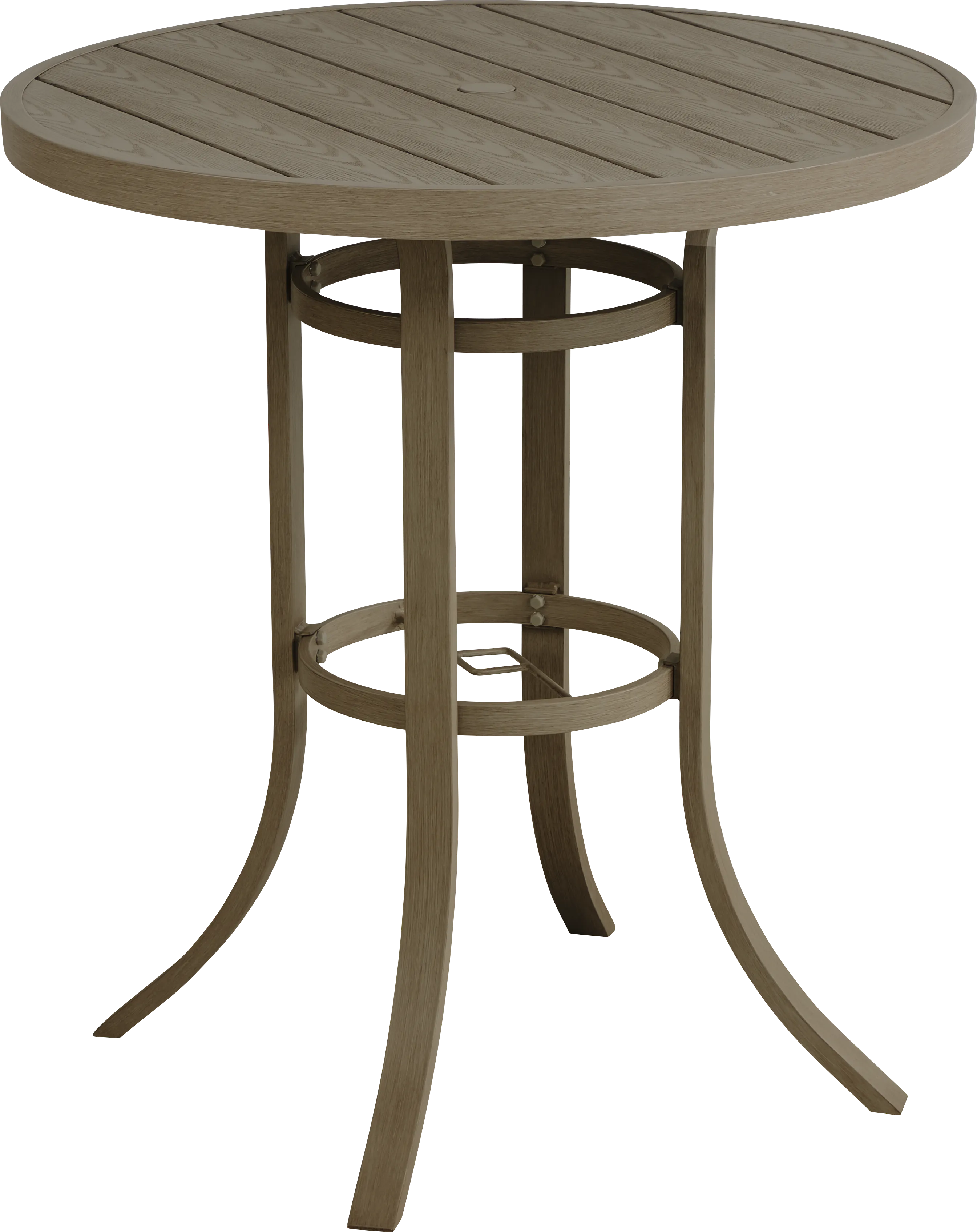 Siesta Key Gray 5 Pc 40" Round Bar Height Outdoor Dining Set - Thumbnail - Image 2