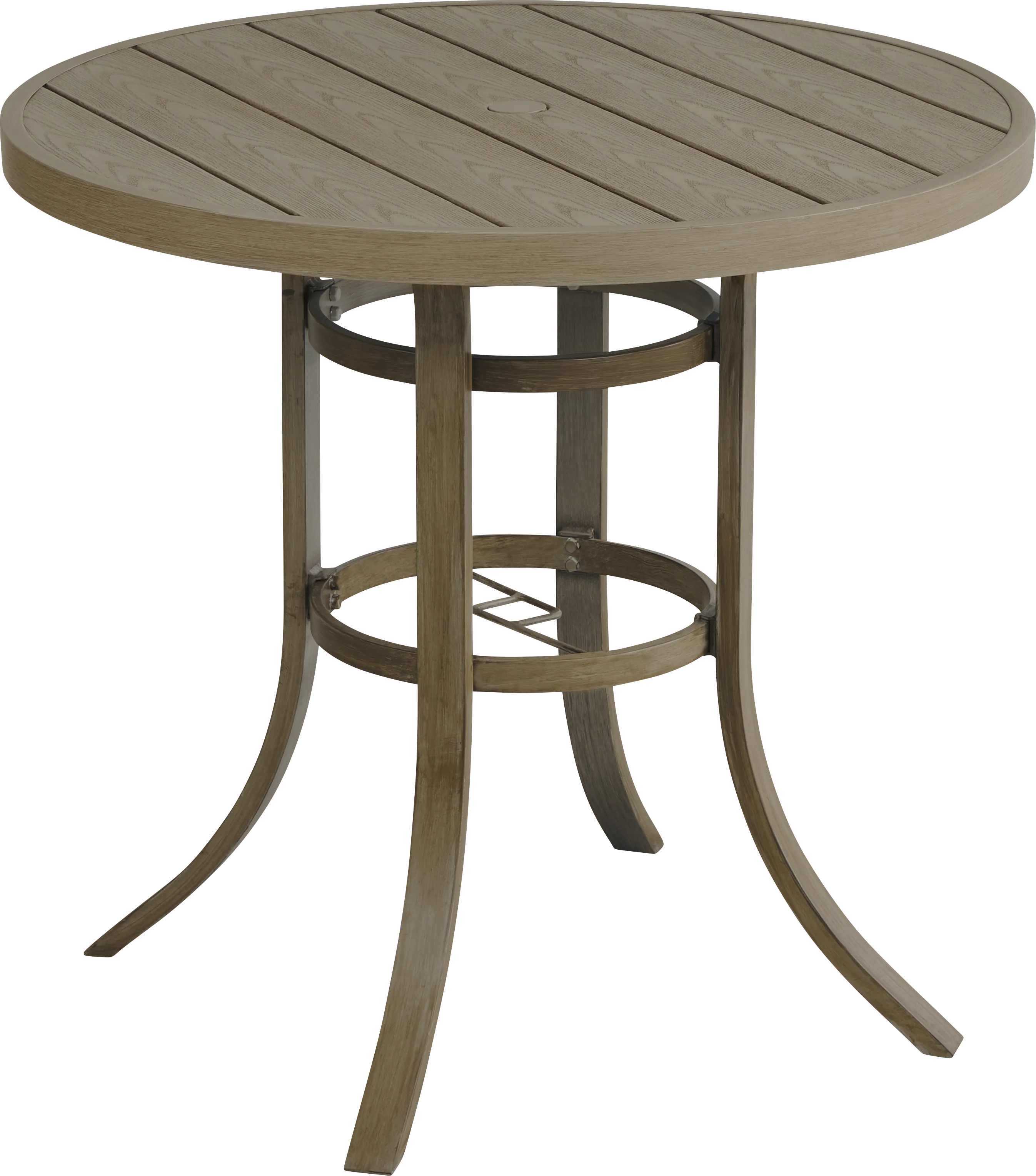 Siesta Key Gray 5 Pc 40" Round Balcony Height Outdoor Dining Set - Thumbnail - Image 2