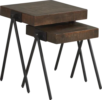 Banning Tobacco Nesting End Table Set