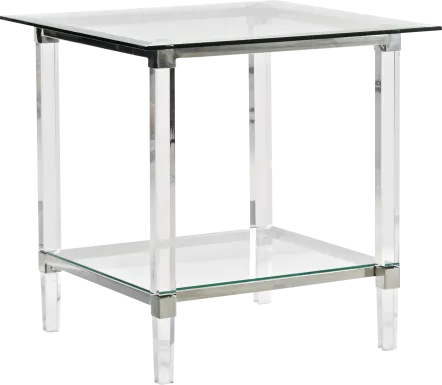Varna Silver Square End Table