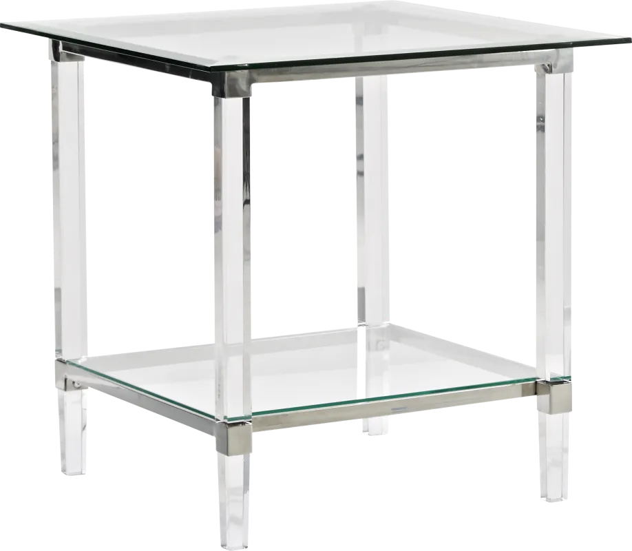 Varna Silver Square End Table