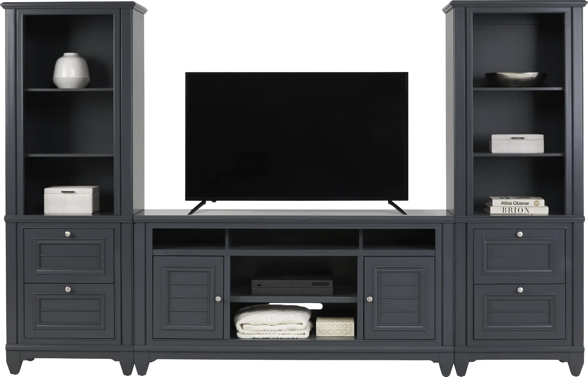 Hilton Head Graphite 3 Pc Wall Unit with 66 in. Console