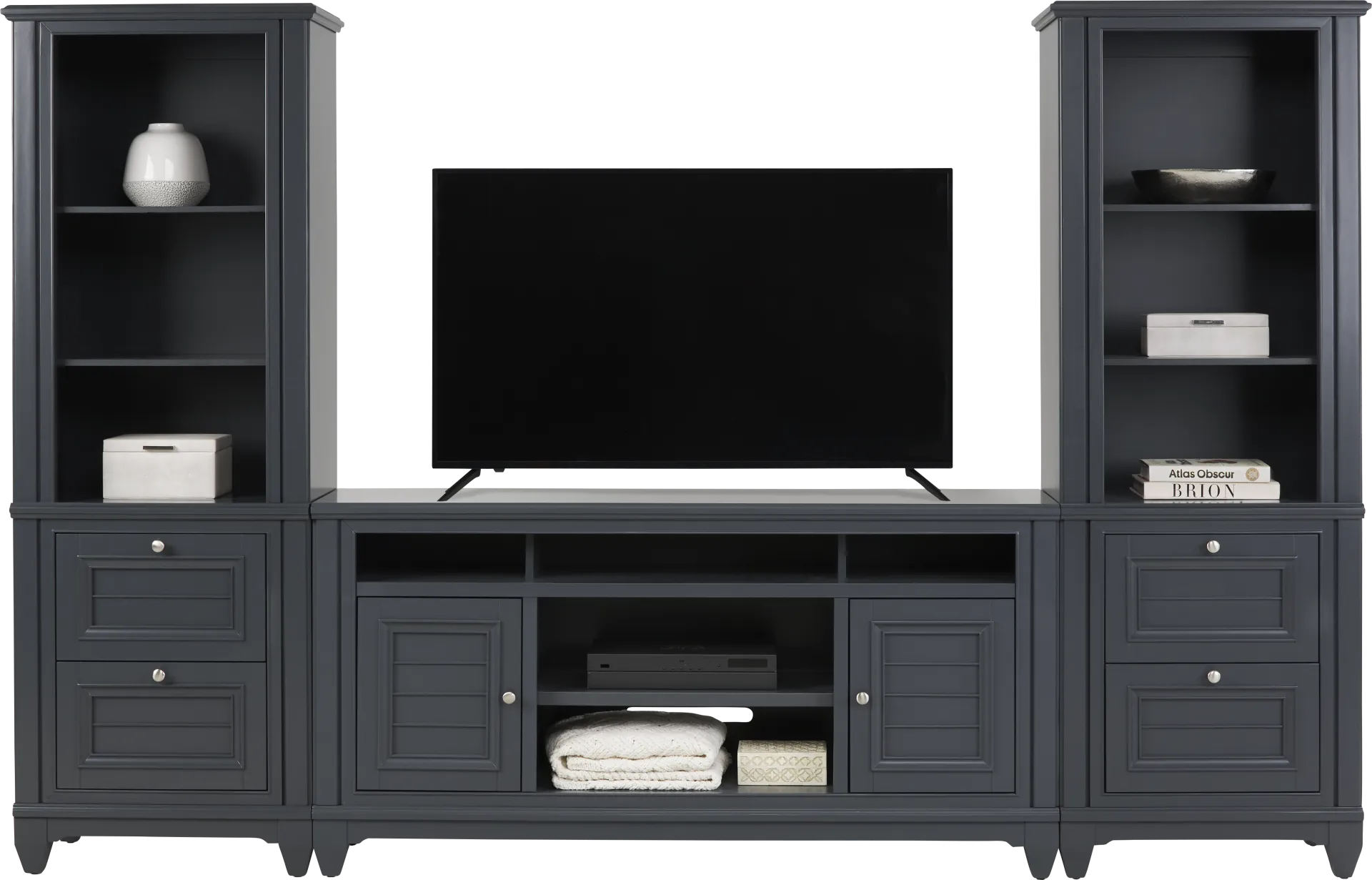 Hilton Head Graphite 3 Pc Wall Unit with 66 in. Console - Image 1
